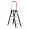 Taurus stepladder, climbable from either side, 2x5 steps with foldable guardrail